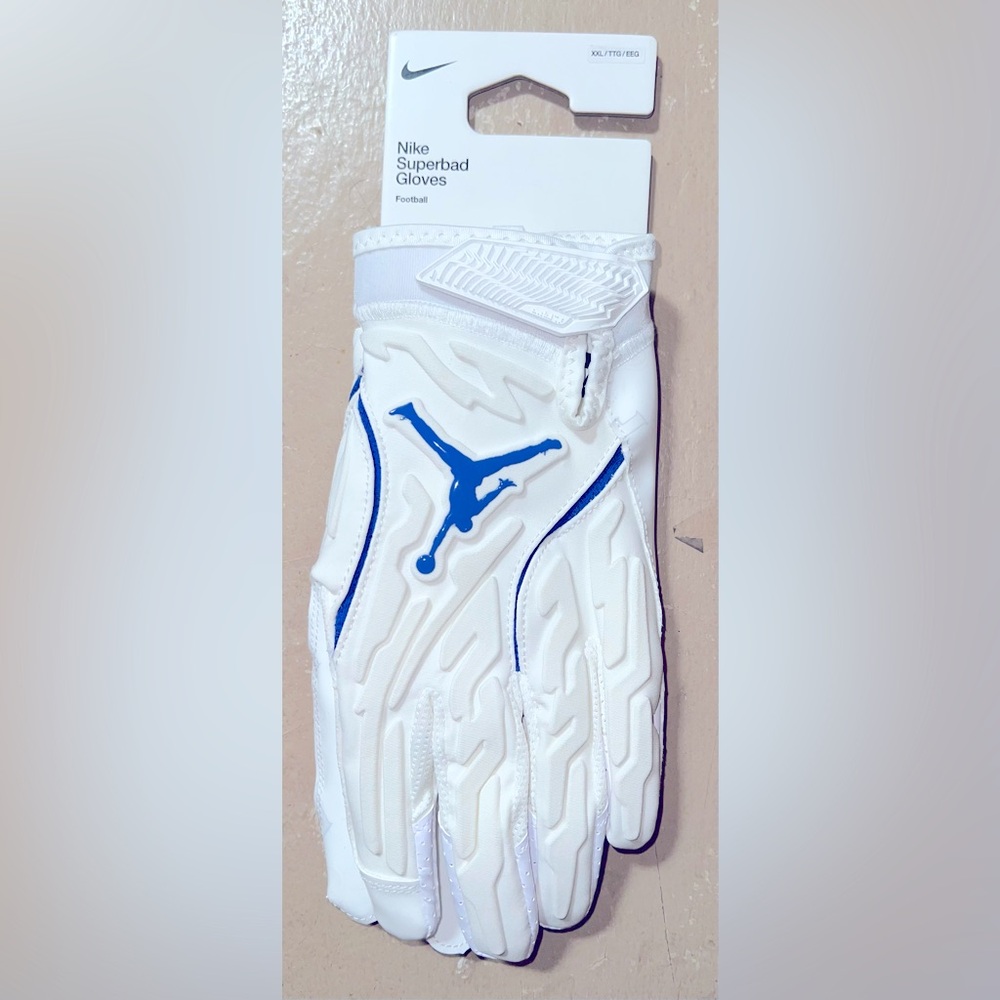 Jordan Florida Gators Team Issued Superbad 7.0 Football Gloves Blue Size 2XL New